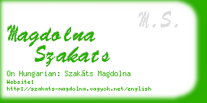 magdolna szakats business card